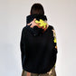 Black Cropped Camo Hoodie