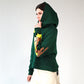 Green Cropped Camo Hoodie