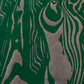 close up of bark print on green hoodie