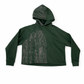Green Cropped Bark Hoodie