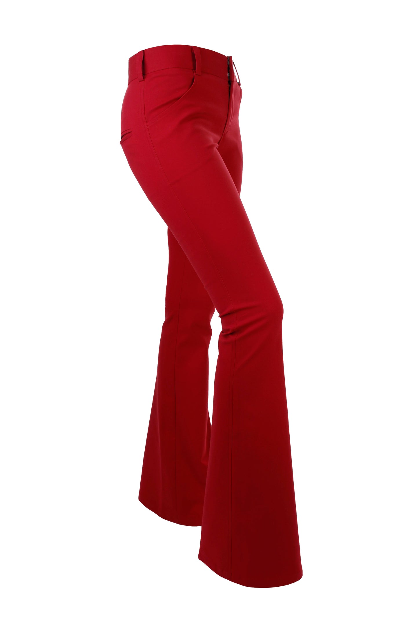 MUCINA BELL BOTTOM RED COTTON PANTS
